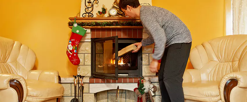 Rusted Metal Fireplace Restoration in Alice, Texas